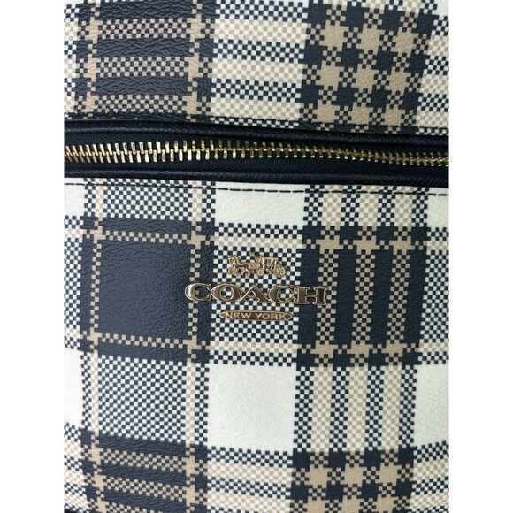 Coach C8588 Kenley Backpack with Garden Plaid Print in Gold/Midnight Multi main image 4